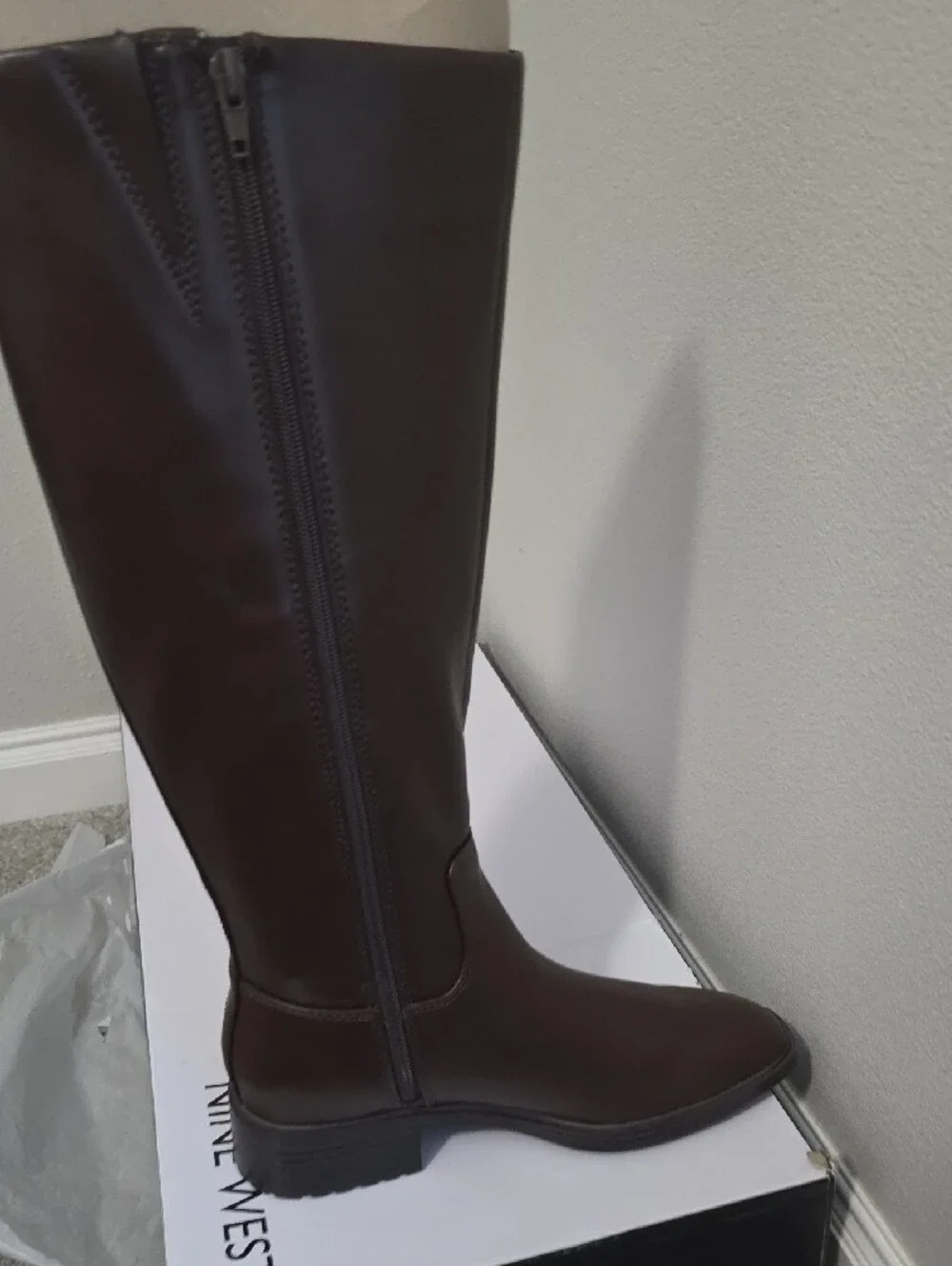 Nine West Chocolate Brown Over-the-Knee Riding Boots